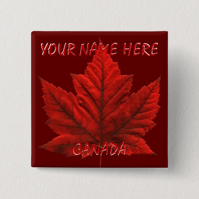 Canada Flagga Buttons Personlig Canada Souvenir Knapp (Framsida)