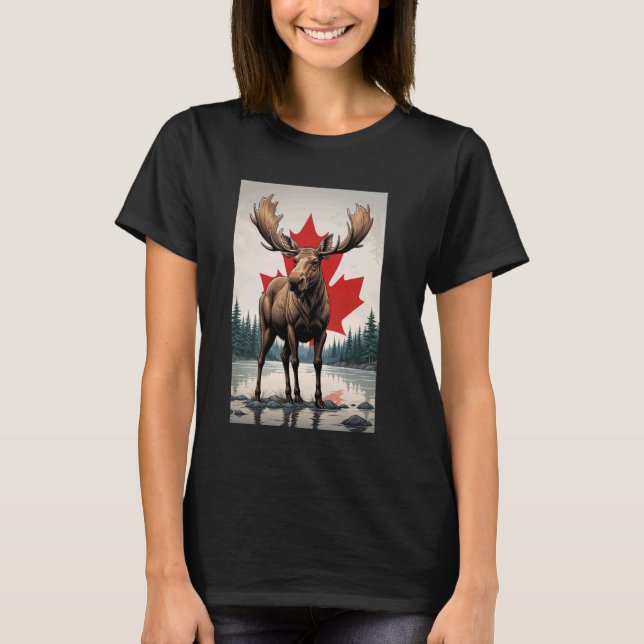 Canada flagga Canada pride Canada Day Canadian Ani T Shirt (Framsida)