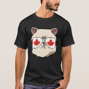 Canada Flagga Canadian Exotic Shorthaire Cat Sungl T Shirt