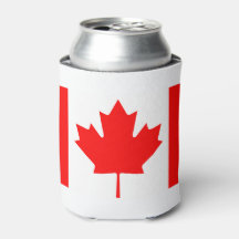 Canada Flagga Canadian Färg Red White Can Cooler
