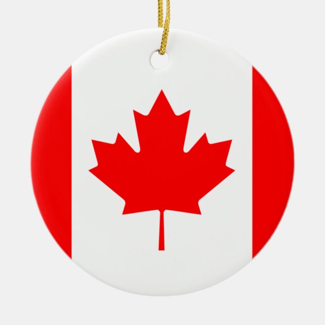 Canada Flagga Ceramic Ornament (Framsidan)