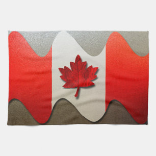 Canada Flagga-Chrome by Shirley Taylor Kökshandduk