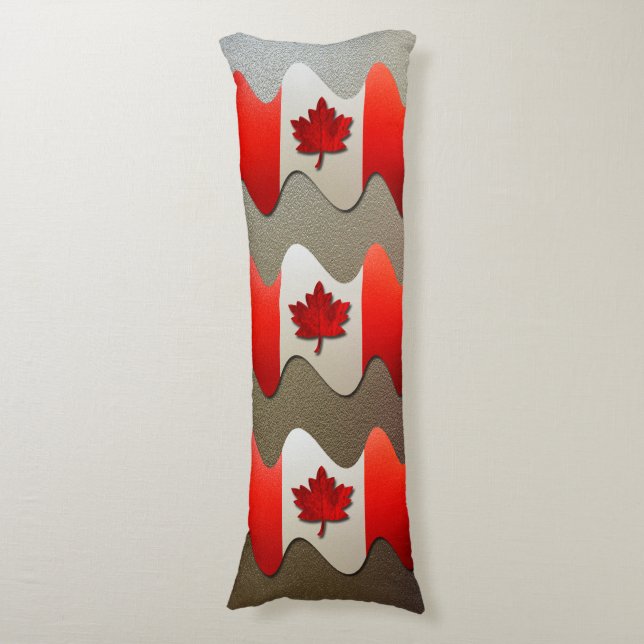 Canada Flagga-Chrome by Shirley Taylor Kroppskudde (Framsidan Vertikal)