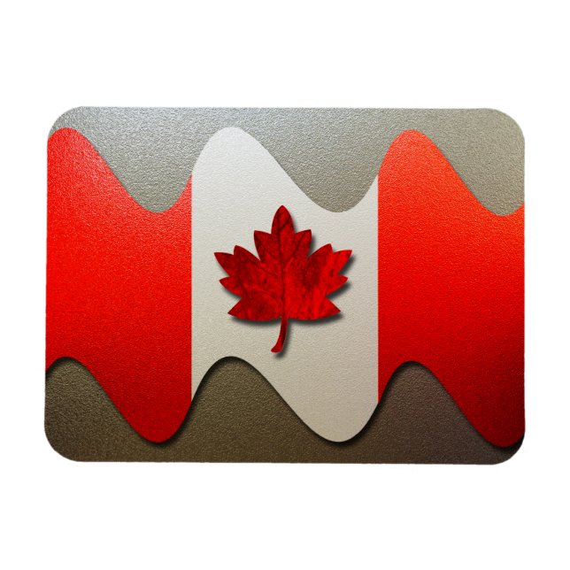 Canada Flagga-Chrome by Shirley Taylor Magnet (Horisontell)