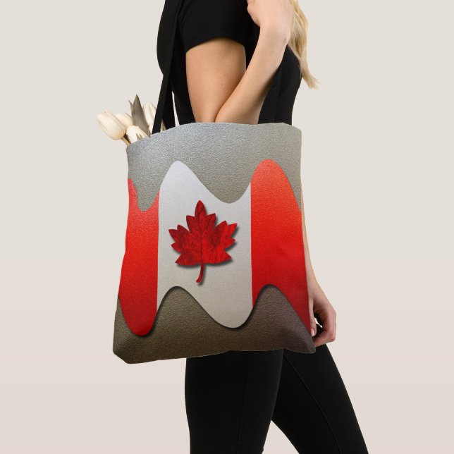 Canada Flagga-Chrome by Shirley Taylor Tygkasse (Närbild)