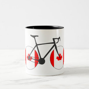 Canada Flagga Cycling Två-Tonad Mugg