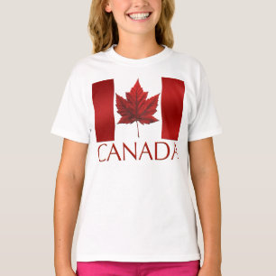 Canada Flagga Girls T-shirts Kids Canada Souvenirs