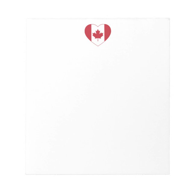 Canada Flagga Heart Anteckningsblock (Framsida)
