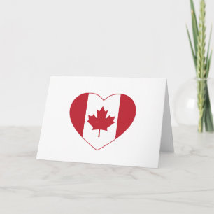 Canada Flagga Heart-hälsningskort Kort