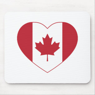 Canada Flagga Heart Mouse Pad Musmatta