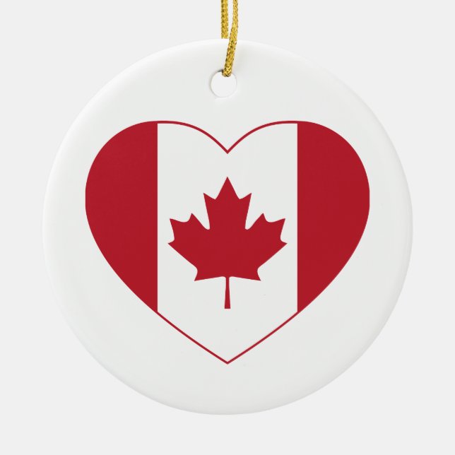 Canada Flagga Heart Ornament (Framsidan)