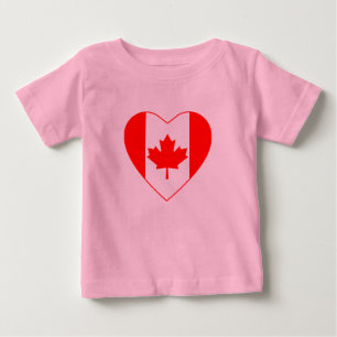 Canada Flagga Heart T-Shirt