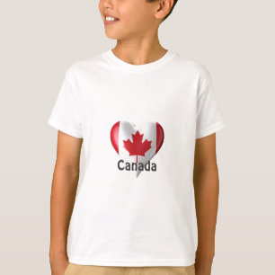 Canada Flagga Heart Tee