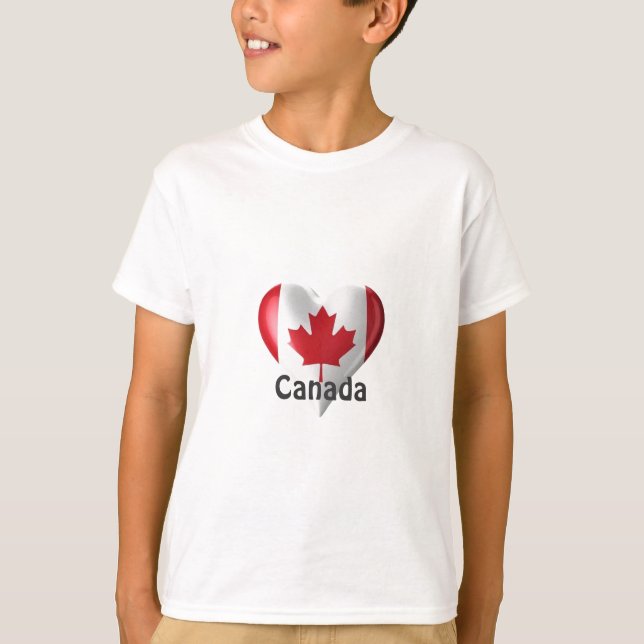 Canada Flagga Heart Tee (Framsida)