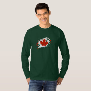 CANADA Flagga Inside Me, kanadensisk inuti Klo Mar T Shirt