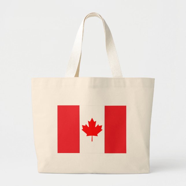 Canada Flagga Jumbo Tote Jumbo Tygkasse (Framsidan)