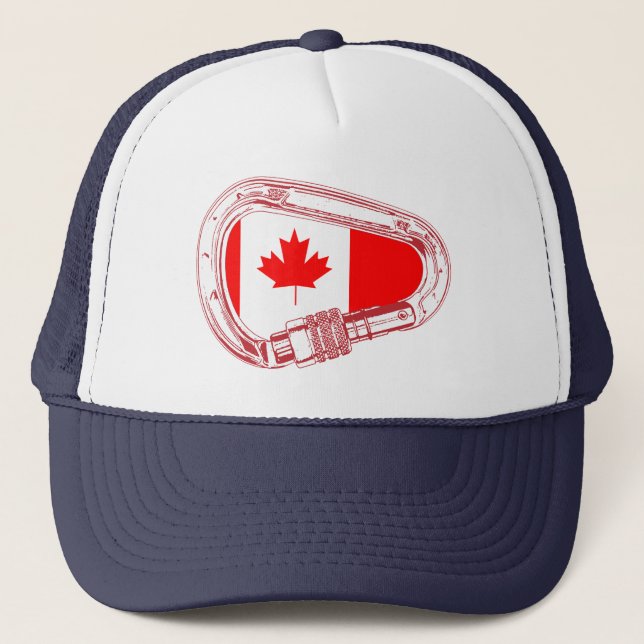 Canada Flagga Kliving Carabiner Hat Keps (Framsida)