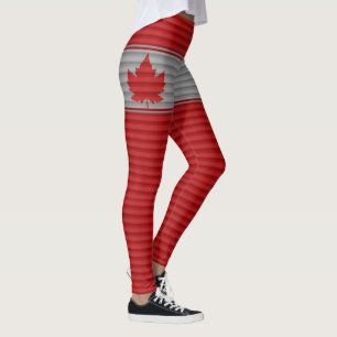Canada Flagga Leggings Classic Kanada Souvenir Byx