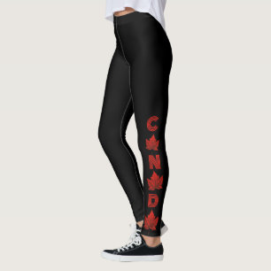 Canada Flagga Leggings Classic Kanada Souvenir Byx
