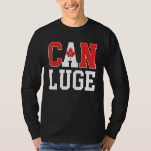 Canada Flagga Luge Rider Canadian Can Luge T Shirt