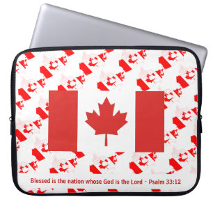 CANADA FLAGGA Maple Löv-anpassad skript Laptop Fodral