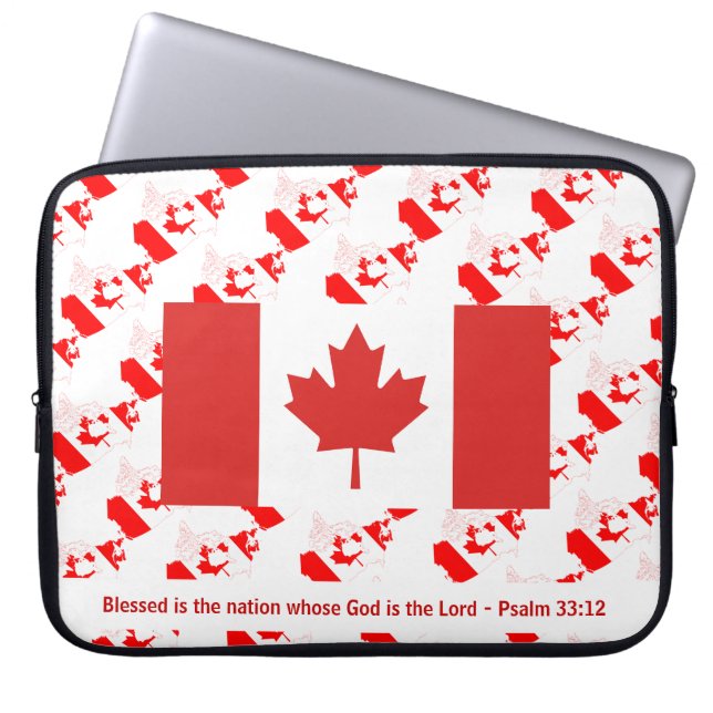 CANADA FLAGGA Maple Löv-anpassad skript Laptop Fodral (Framsidan)