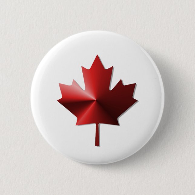 Canada Flagga Maple Löv Button Knapp (Framsida)
