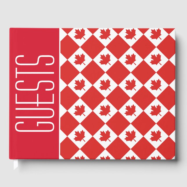 CANADA FLAGGA | Maple Löv | PERSONLIG | Kanada Gästböcker (Framsida)