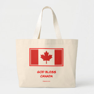 CANADA FLAGGA Maple Löv VÄLSIGNA DIG Kanada Jumbo Tygkasse