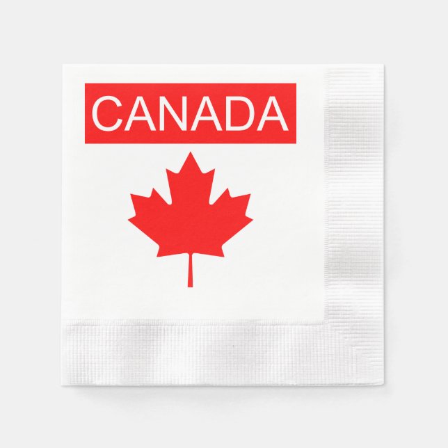 Canada Flagga Napkins Lighthouse Route Pappersservett (Framsidan)