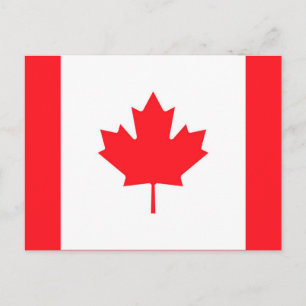 Canada Flagga Postcard - Canadian Souvenir Mailer Vykort