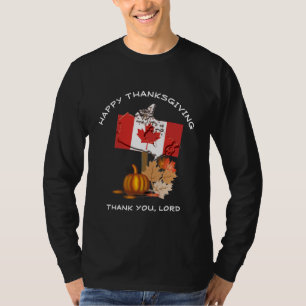 CANADA FLAGGA Pumpkin THANKSGIVING T Shirt