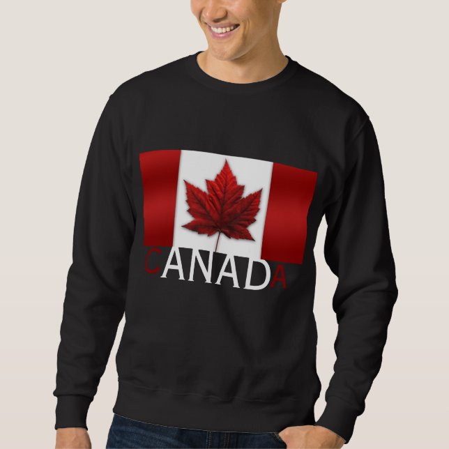Canada Flagga Shirt Canada Souvenir Sweatshirtss Sweatshirt (Framsida)
