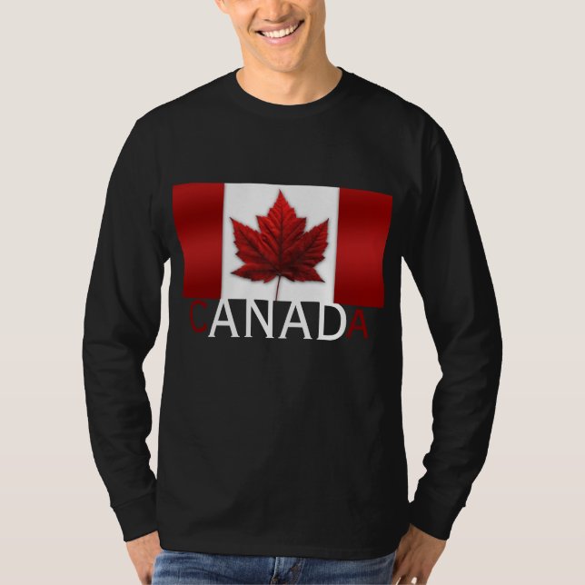 Canada Flagga Shirt Canada Souvenir Sweatshirtss T (Framsida)