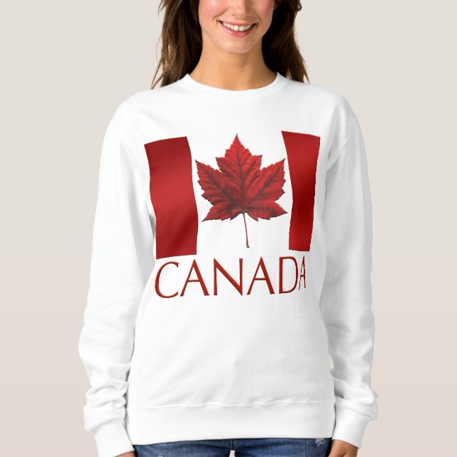 Canada Flagga Shirts Women's Canada Sweatshirtss Tee (Framsida)