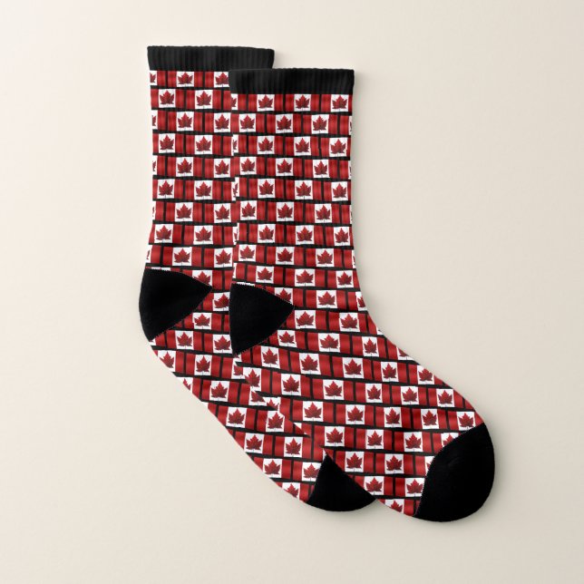 Canada Flagga Socks Canada Souvenir Socks Customiz Strumpor (Par)
