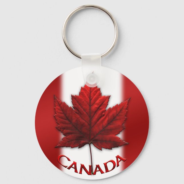 Canada Flagga Souvenir Nyckelring & Canada Maple L (Framsida)