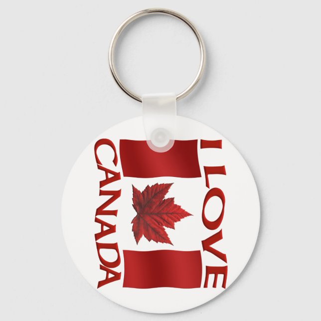 Canada Flagga Souvenir Nyckelring & Canada Maple L (Framsida)