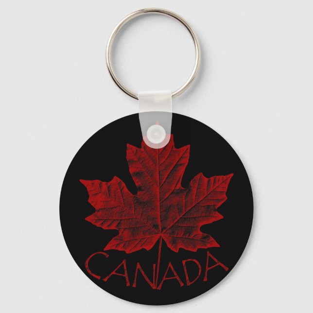Canada Flagga Souvenir Nyckelring & Canada Maple L (Framsida)