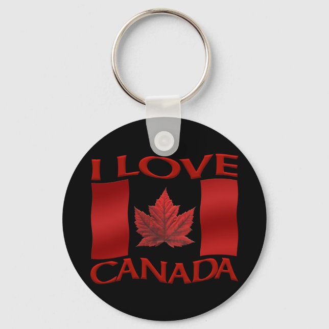 Canada Flagga Souvenir Nyckelring & Canada Maple L (Framsida)