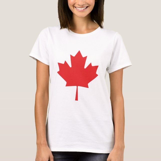 Canada Flagga T-Shirt - Flat Sticker Design (Framsida)