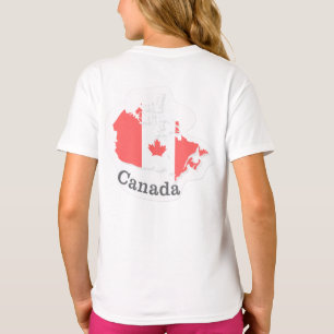 Canada Flagga T-Shirt - Flat Sticker Design