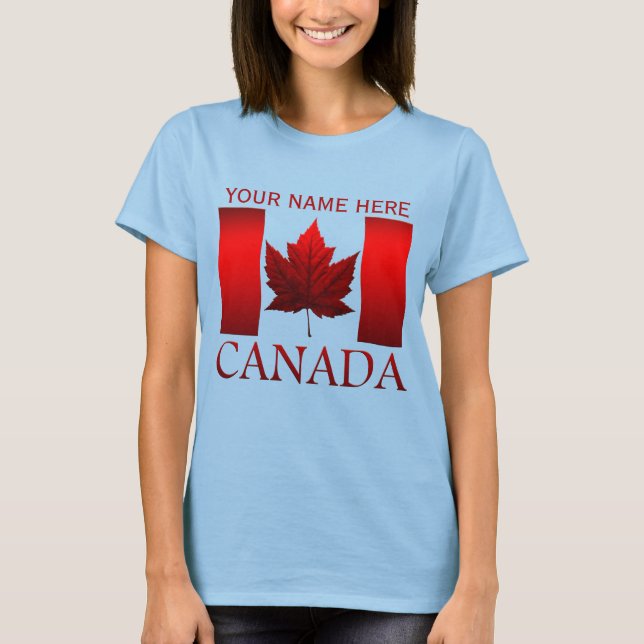 Canada Flagga T-Shirt Personlig Women's Shirt (Framsida)