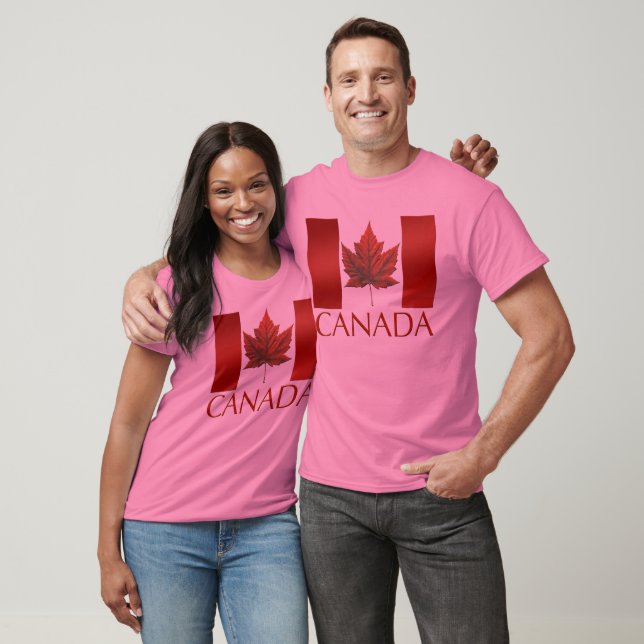 Canada Flagga T-shirts Trendig Shirt Canada Souven (Unisex)