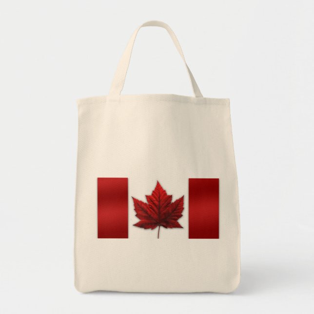 Canada Flagga Tote Bag Environmental Canada Tote B Tygkasse (Framsidan)