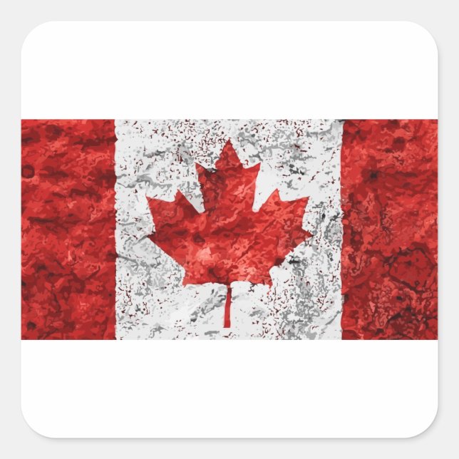 canada fyrkantigt klistermärke (Framsida)