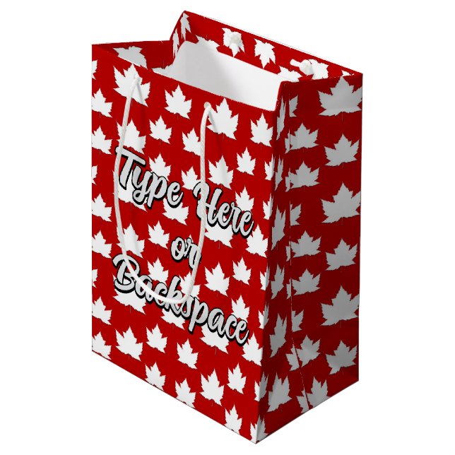 Canada Gift Bags Cute Canada Maple Löv Gift Bag (Framsidan Vinklad)