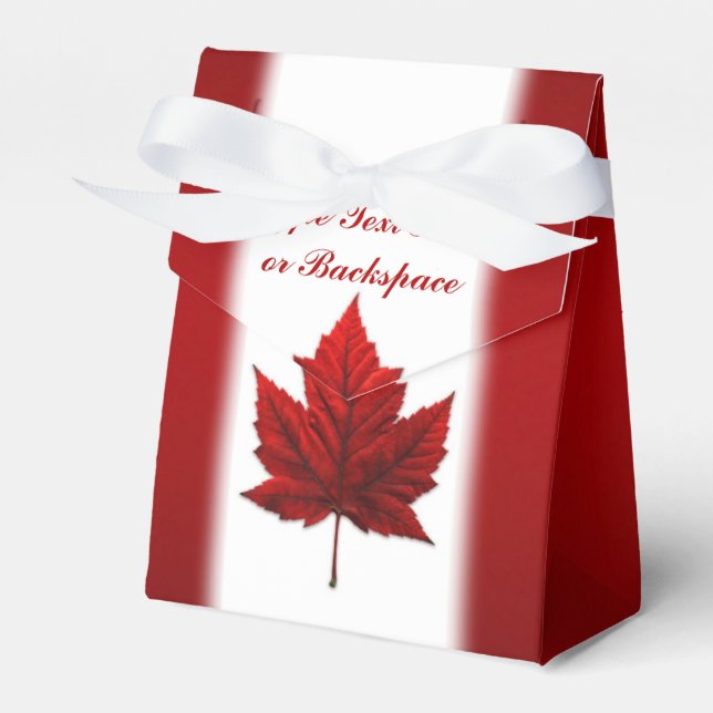 Canada Gift Box Personlig Canada Flagga Gift Bag Presentaskar (Framsidan Sidan)