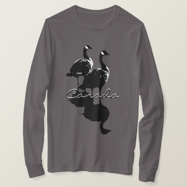 Canada Goose Shirt Långärmad Personlig Shirts T (Design framsida)