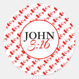 CANADA Gud så älskade världen John 3:16 Runt Klistermärke